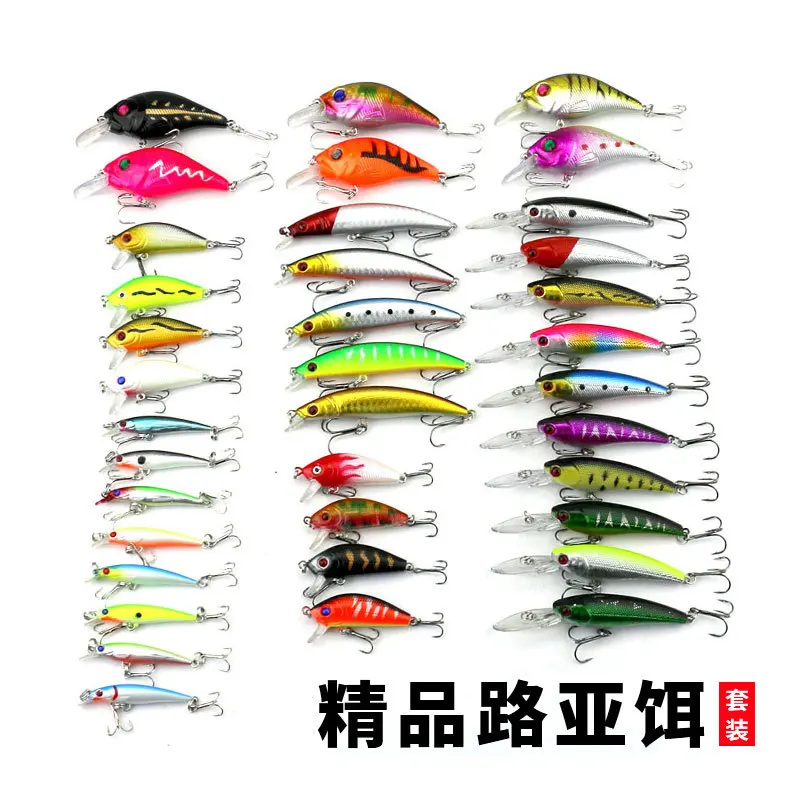 

37Pcs Bionic Fishing Lure Set Long Cast Minnow Crankbait Sinking Hard Bait Bass Topmouth Culter Freshwater Fake Bait
