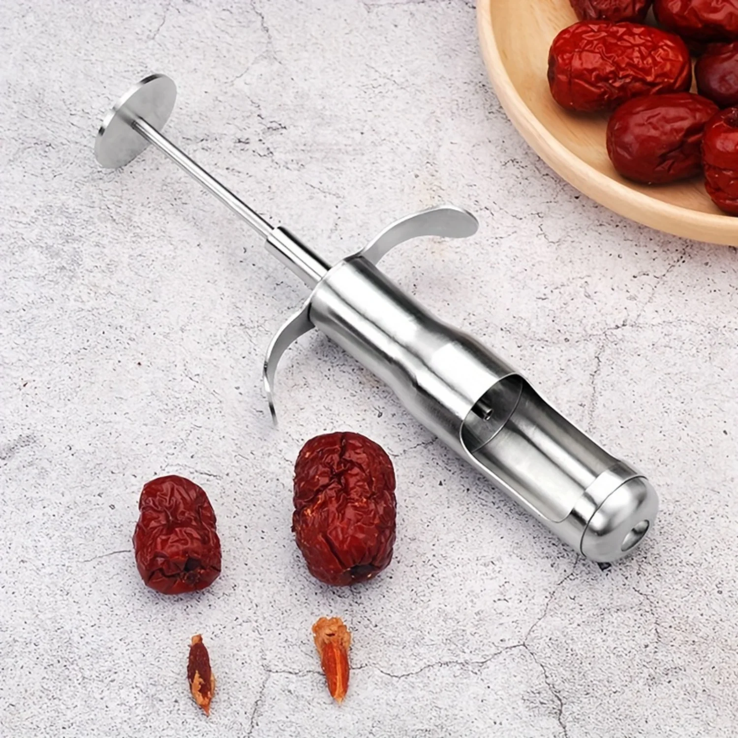 

Stainless Steel Jujube Corer - Easy-to-Use Fruit Pitter Tool for Dates & More, Perfect for Removing Pits efficiently