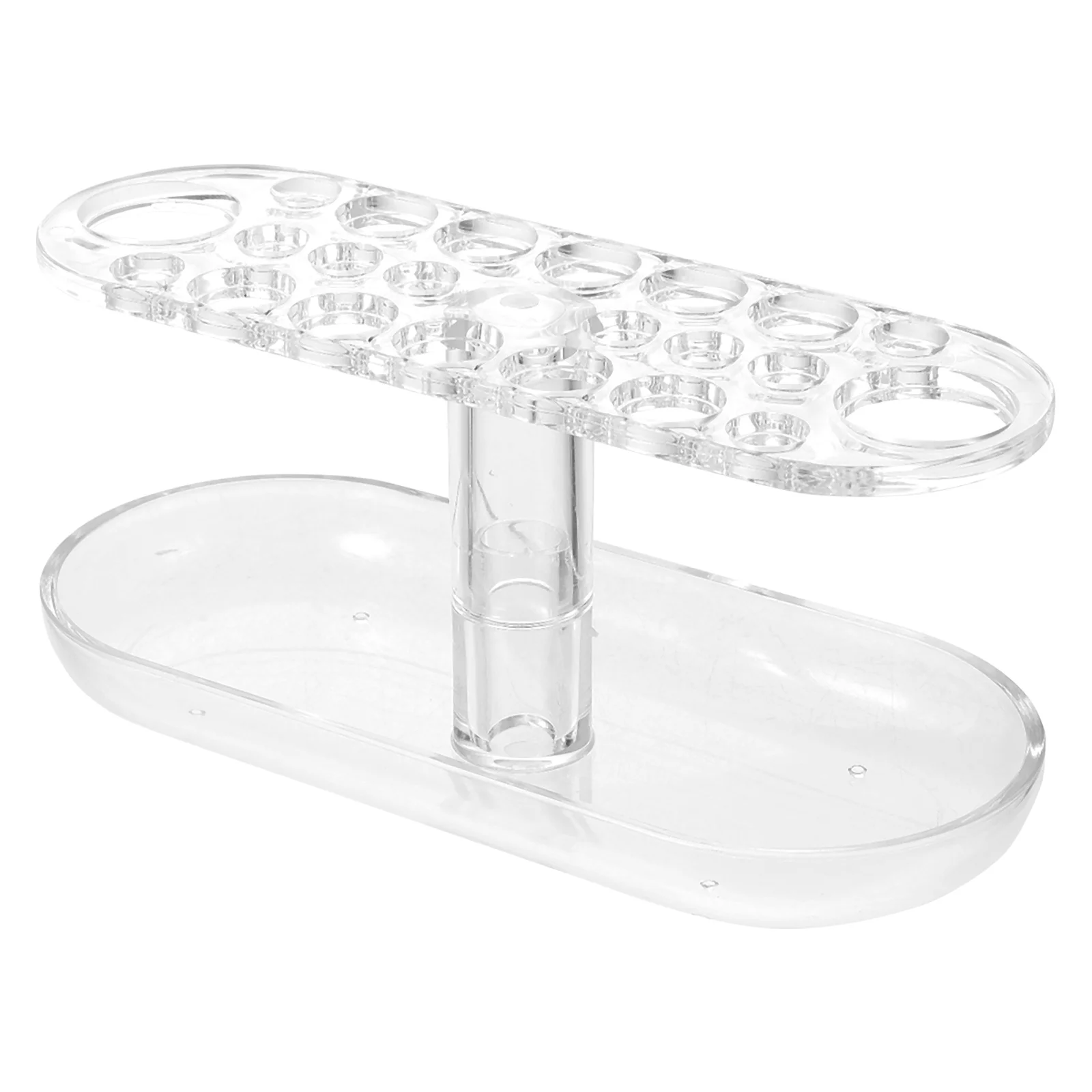 Pincel de maquiagem acrílico ganizer compacto durável armazenamento display caso transparente desktop titular sobrancelha lápis st