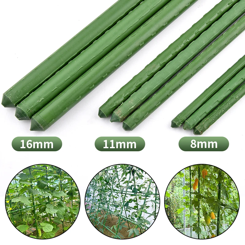 New  Assemble Metal Plant Support Stakes, Green Plastic Coated Steel Pipe, Fast Setup Vine for Beginner Gardeners H0983