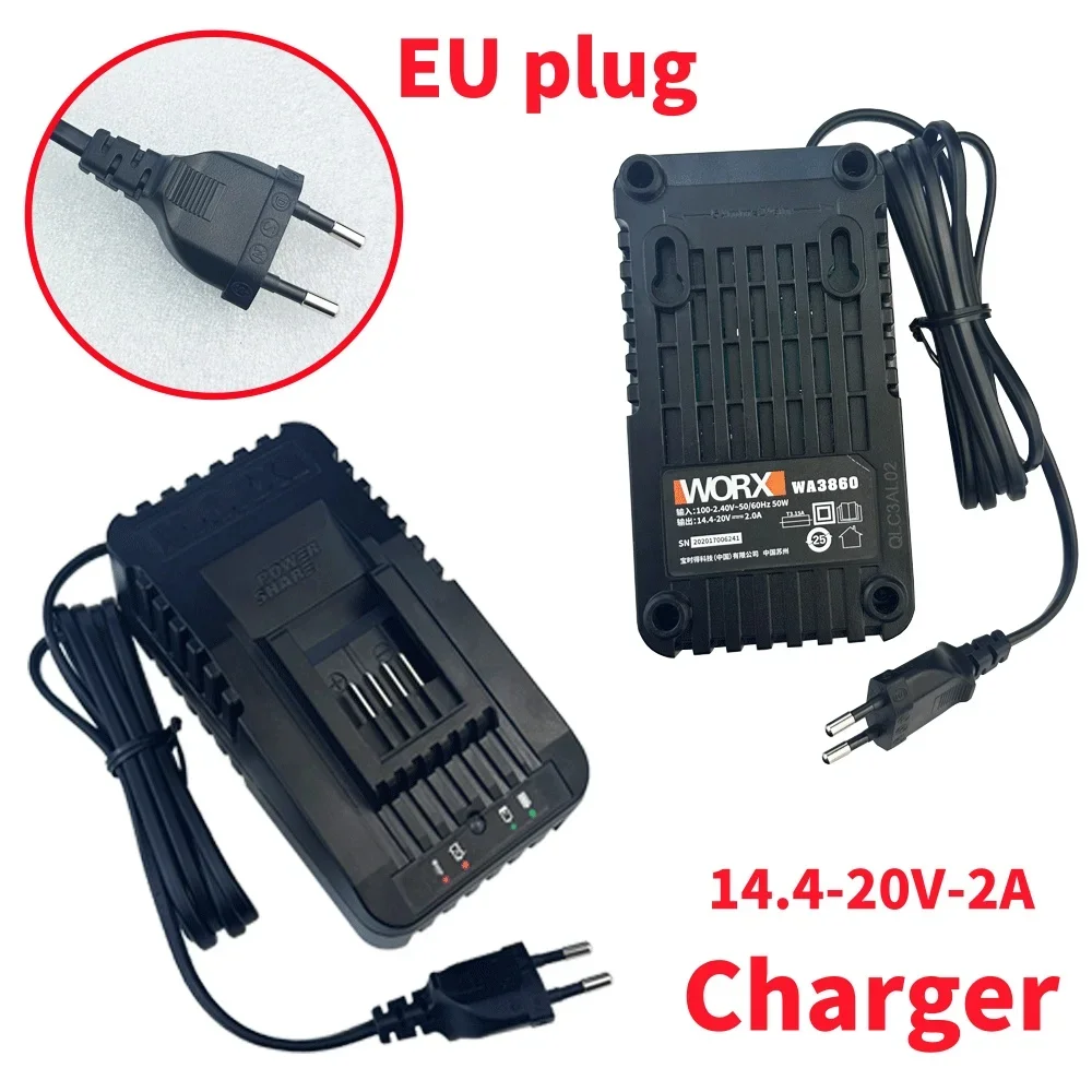 6.0Ah 20V For Worx WA3551.1 5.0Ah Li-ion Battery WA3553.2 WX390 WA3572 WX367 With charger