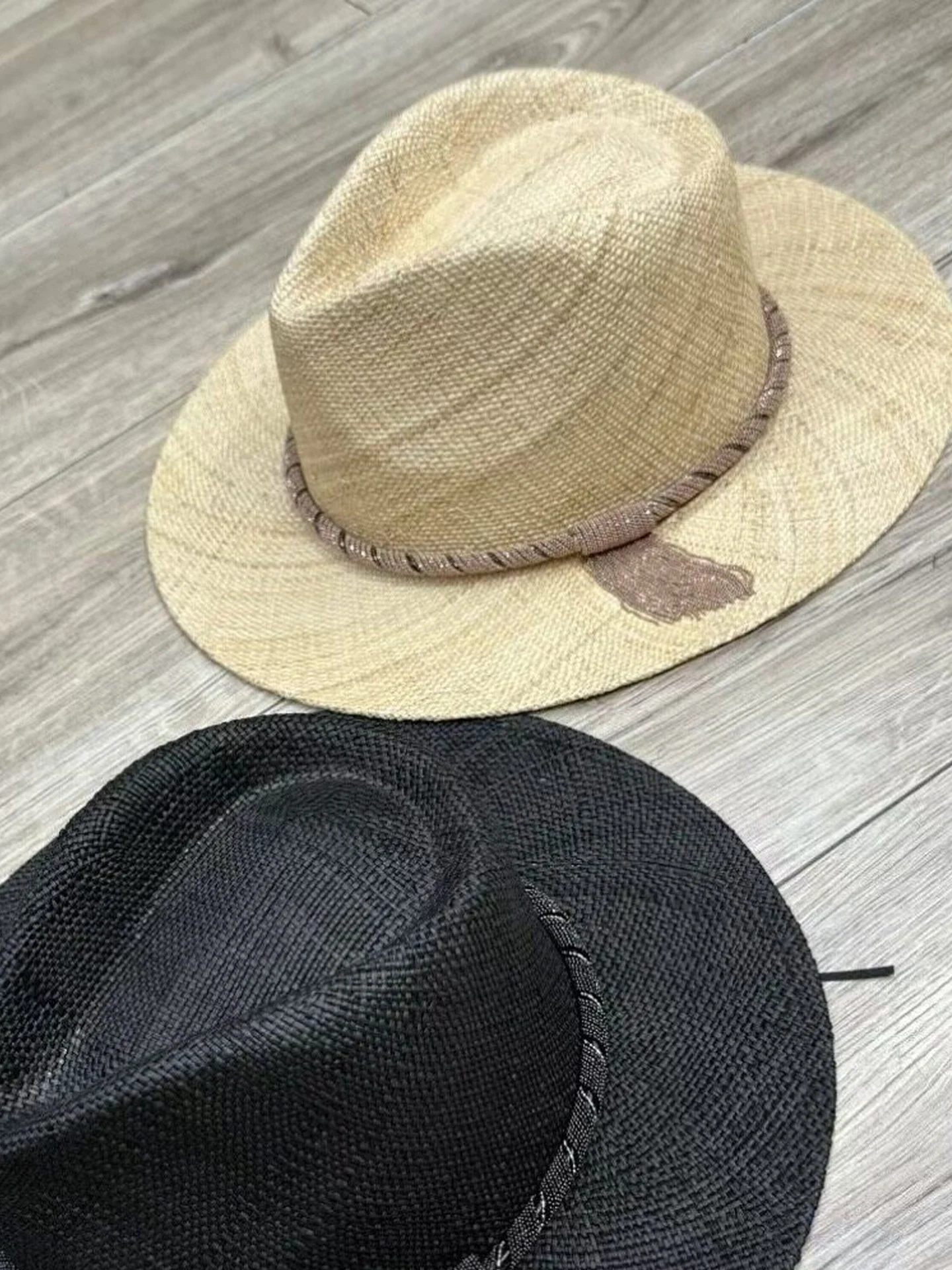 Beaded Tassel Jazz Hat, Straw Hat, Outdoor Sunshade Hat, Fashionable And Versatile Beach Hat For Women.