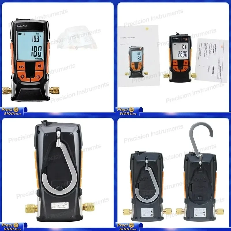 For Digital Vacuum Gauge 0-26.66 Mbar Absolute Pressure Meter High Precision Electronic Display Auto AC HVAC Refrigeration