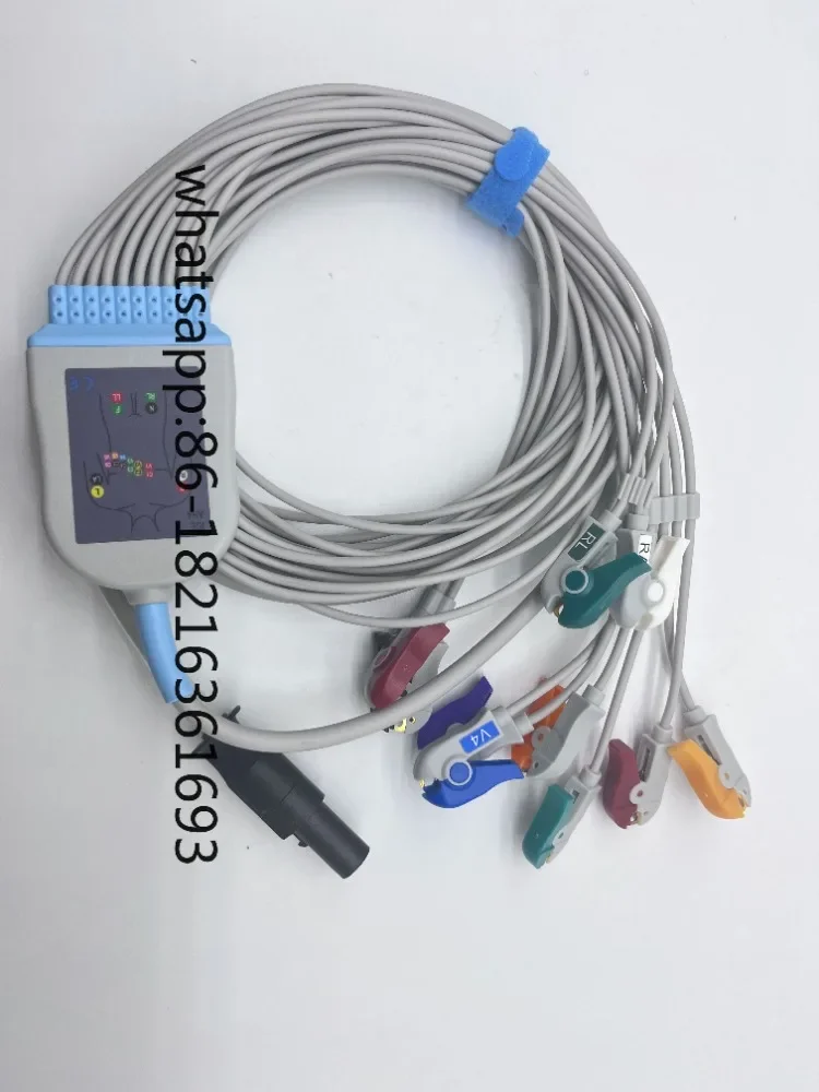 

60-00180-01 Mortara Q-Stress Quinton EKG Cable new compatible