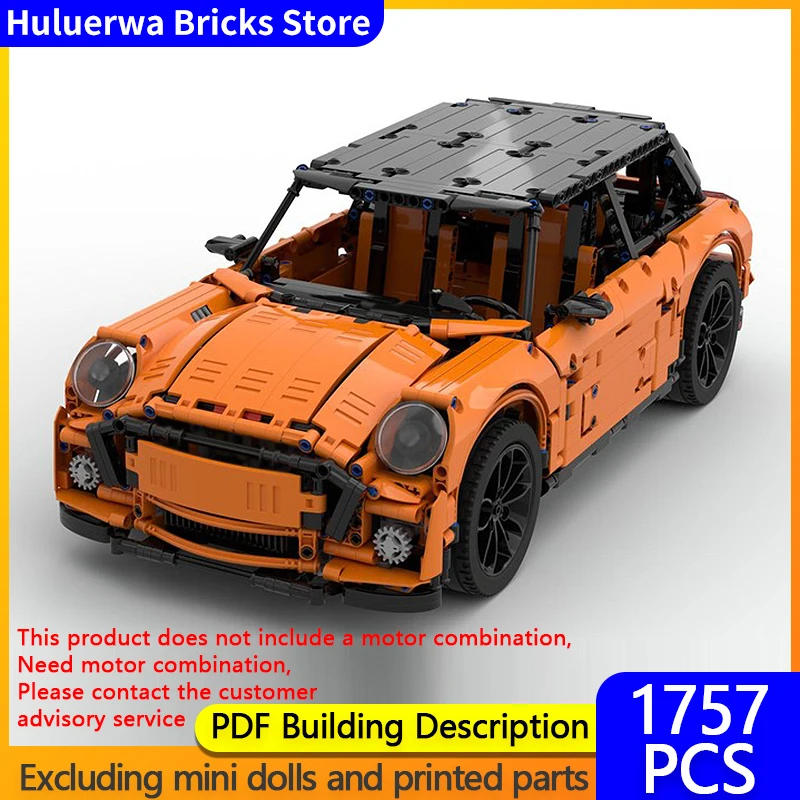

Модель скоростного гоночного автомобиля MOC, строительные кирпичи Cooper F56, маленький седан, модульная технология, подарки, праздник, сборка, детские игрушки, костюм
