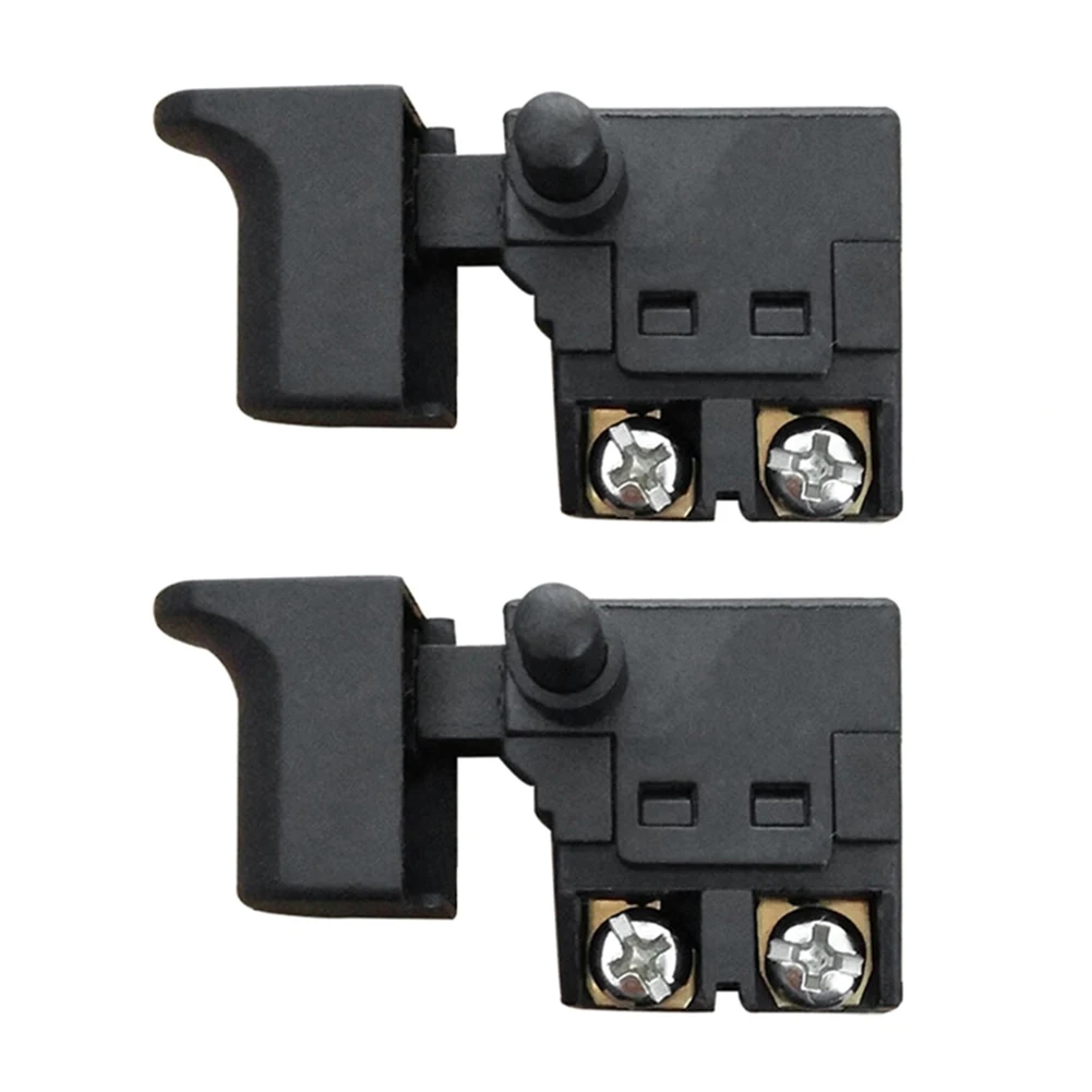 

2Pcs Electric Drill Speed Regulating Switch 250V SPST Type Trigger Button Switch Cutting Machine Power Tool Accessories