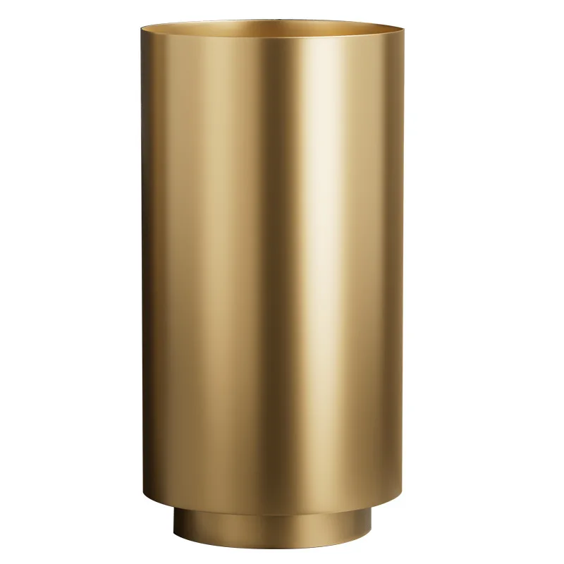 

Golden stainless steel column basin floor-standing integrated washbasin bar bathroom round column washbasin