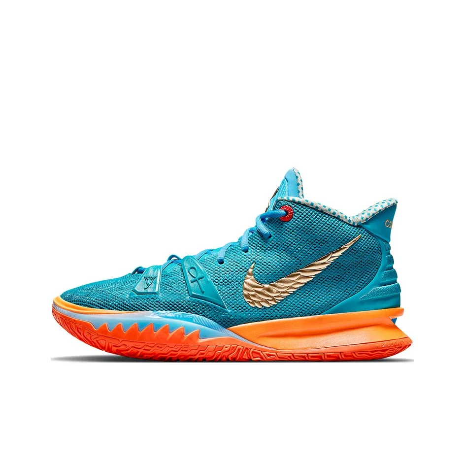 CONCEPTS X Nike Kyrie 7 Basketball Shoes Unisex Mid Top Blue/Orange CT1135-900