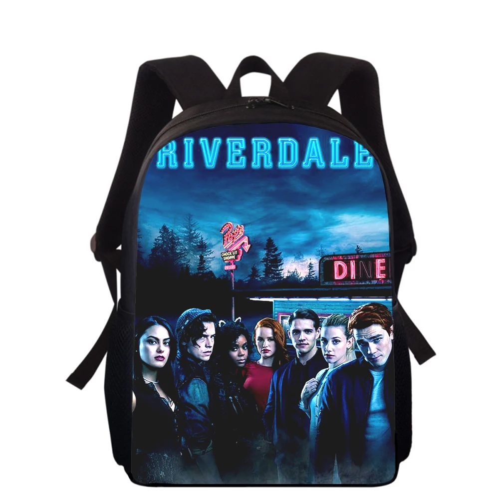 Mochila con estampado 3D de TV Riverdale para niños y niñas, morral escolar de 16 pulgadas, para libros y escuela primaria