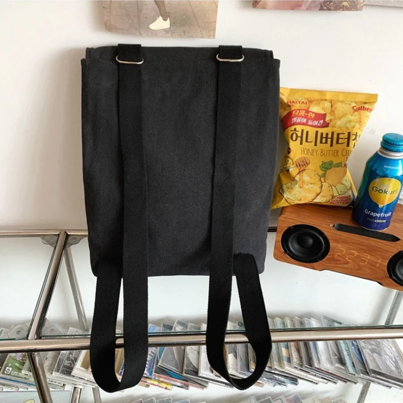 New Simple and Casual Backpack, Fashionable and Versatile Canvas Single-shoulder Bag, Multi-functional Large-capacity Laptop Bag