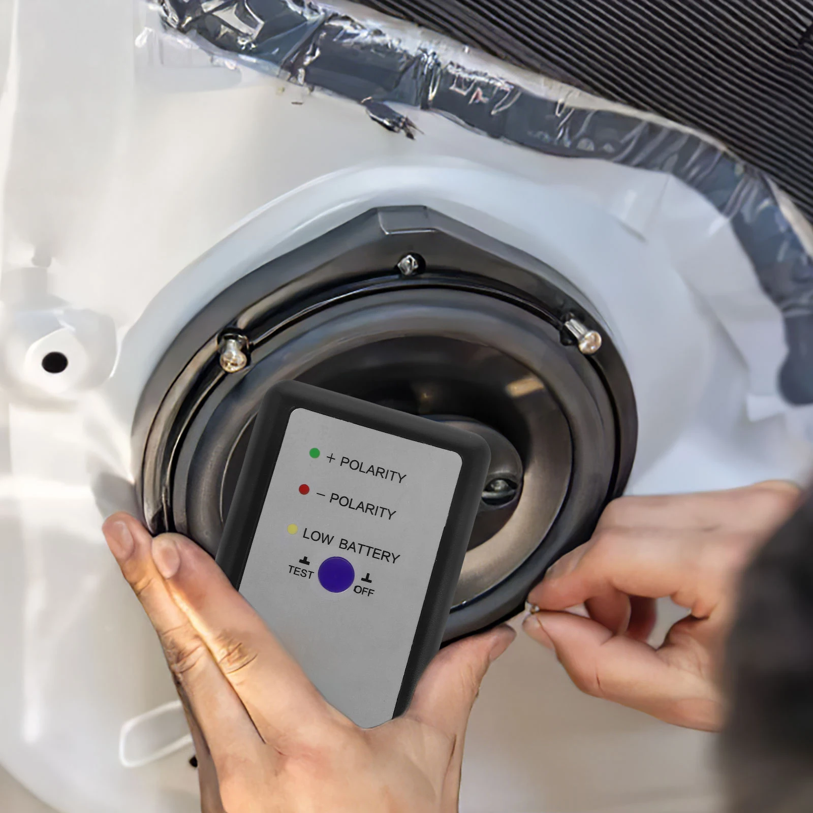 Testeur de polarité de haut-parleur, Test du système Audio, phasemètre, testeur de klaxon de voiture, réparation d'indicateur de Phase de haut-parleur automatique