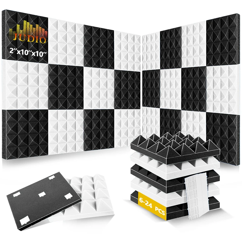 

Studio Absorption Foam Panel 6/12/24 Pcs, Soundproofing Panels Acoustic Treatment Noise Insulation, For KTV Drum Room Office