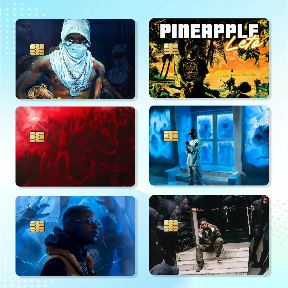 Rapper L-leto Pineapple Matte Card Stickers For Credit Cards Debit Cards And Transit Cards 4Pcs