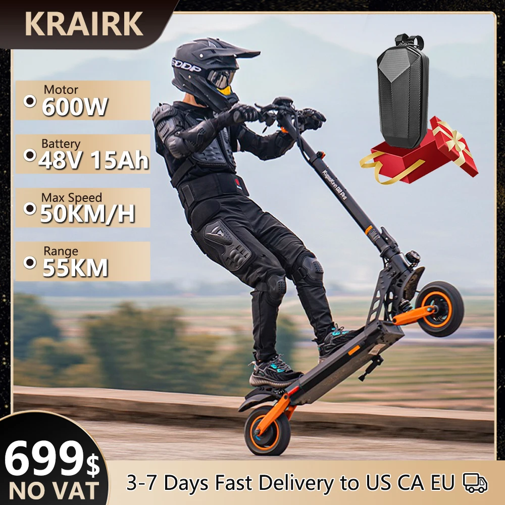 

G2 Pro 600W Electric Scooter 48V 15AH 50KM/H Top Speed 8.5'' Off Road eScooter Adults Electric Kick Scooter with Removable Seat