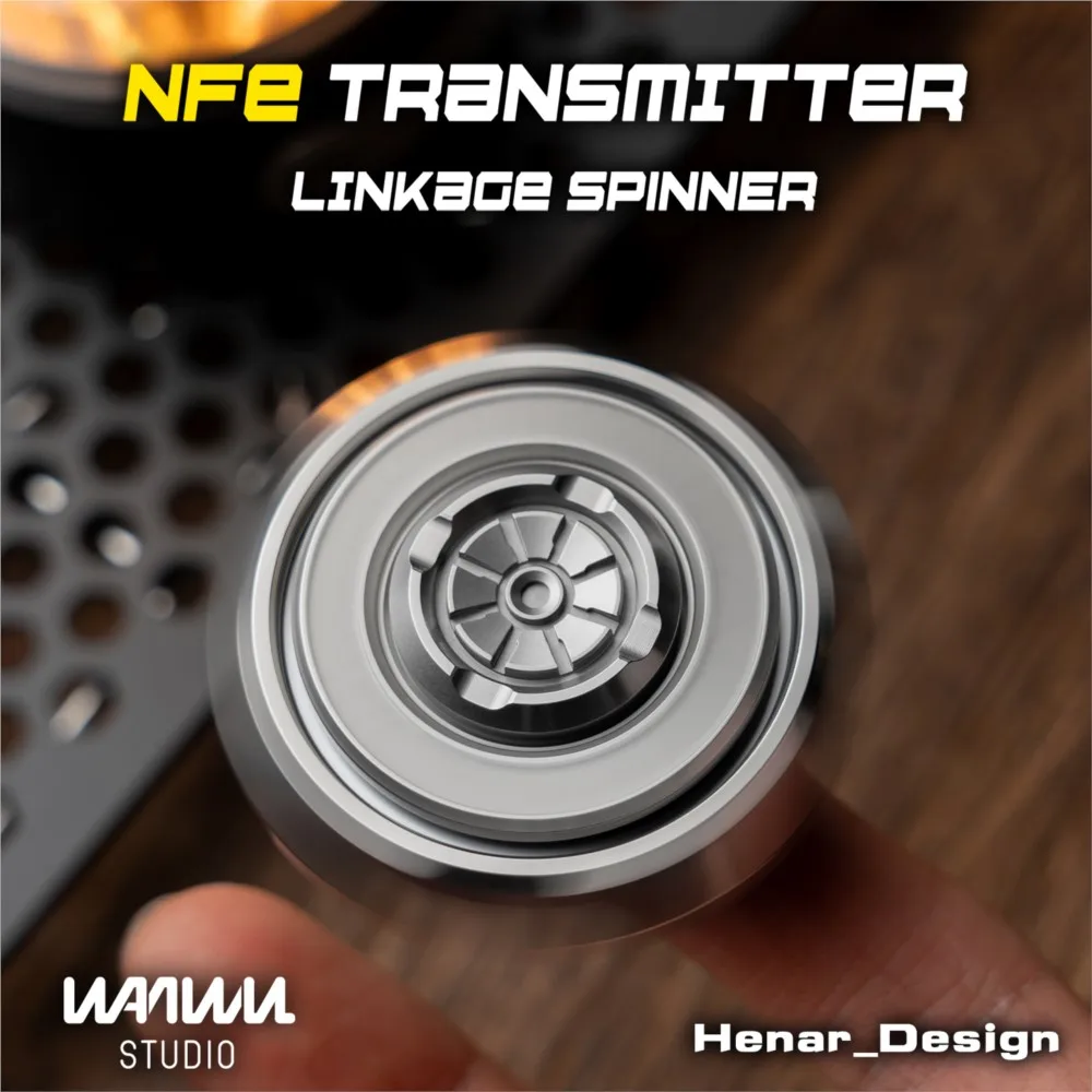 WANWU EDC NFE トランスミッターリンケージスピナー2.0 ストレス解消おもちゃ 指遊び メタルスピナー フィジェット