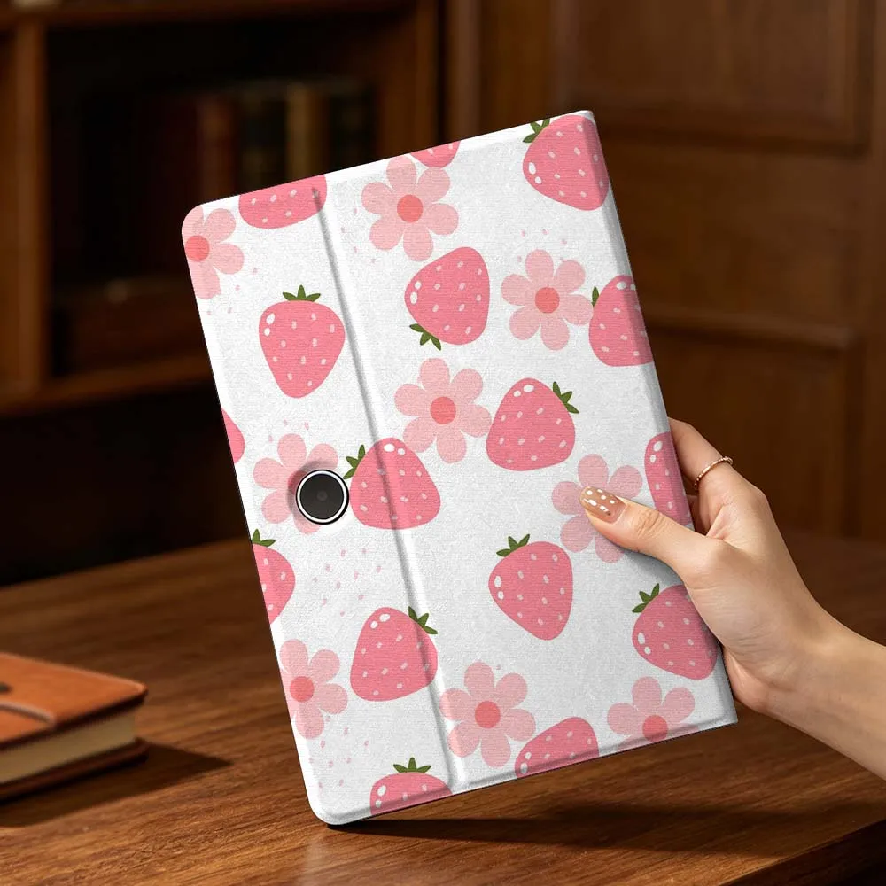 Strawberry Digital Pen Tray For OPPO VIVO IQOO OnePlus Realme Pad 3 Pro 13 12.1 11.61 11.4 10.36 11 inch Tablet Case