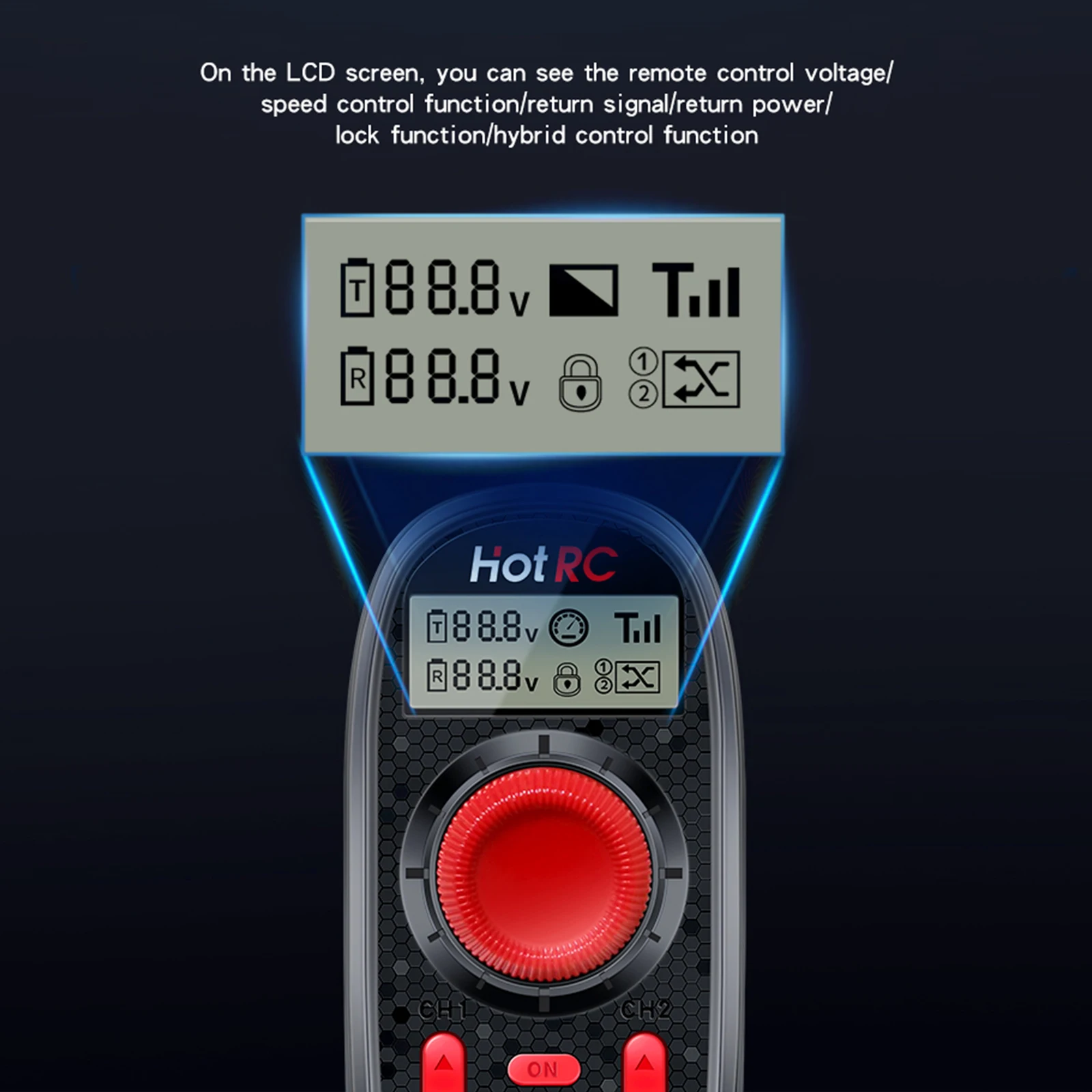 HOTRC DS-600 6CH 2.4GHz Radio System Transmitter Remote Controller with DS 600 PWM 6 Channel Receiver for RC Boat