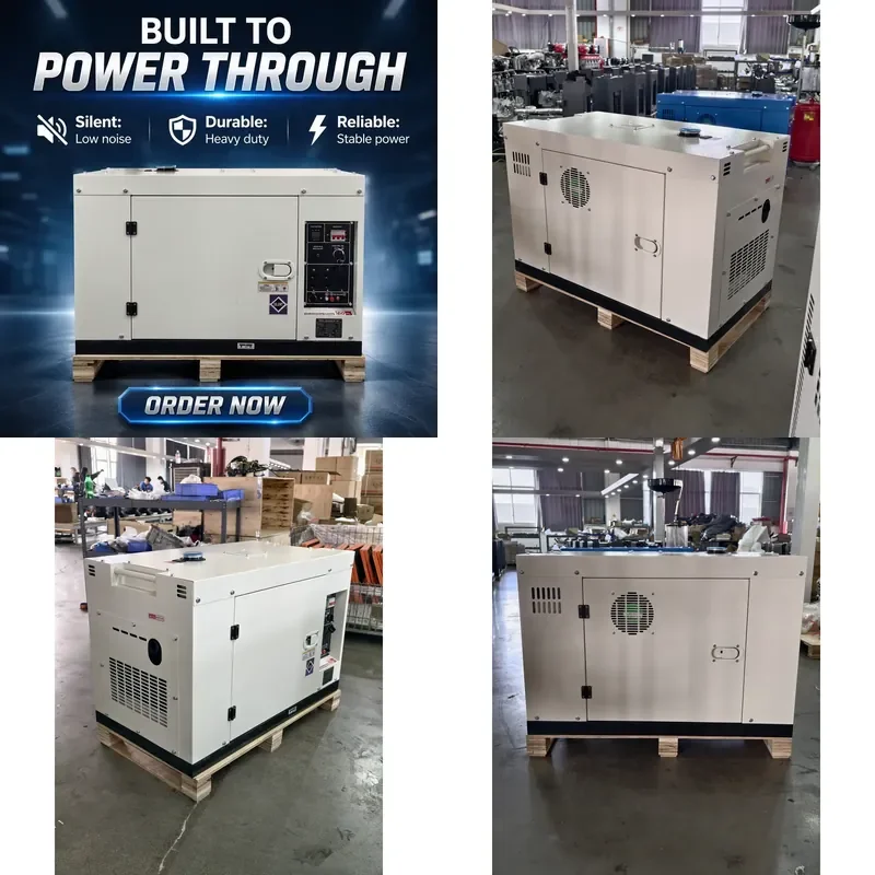 Standby Electric Power Plant 10kw Soundproof 12kva 10kw Electric Generator 220V/380V 60Hz 1/3phase Generator 10