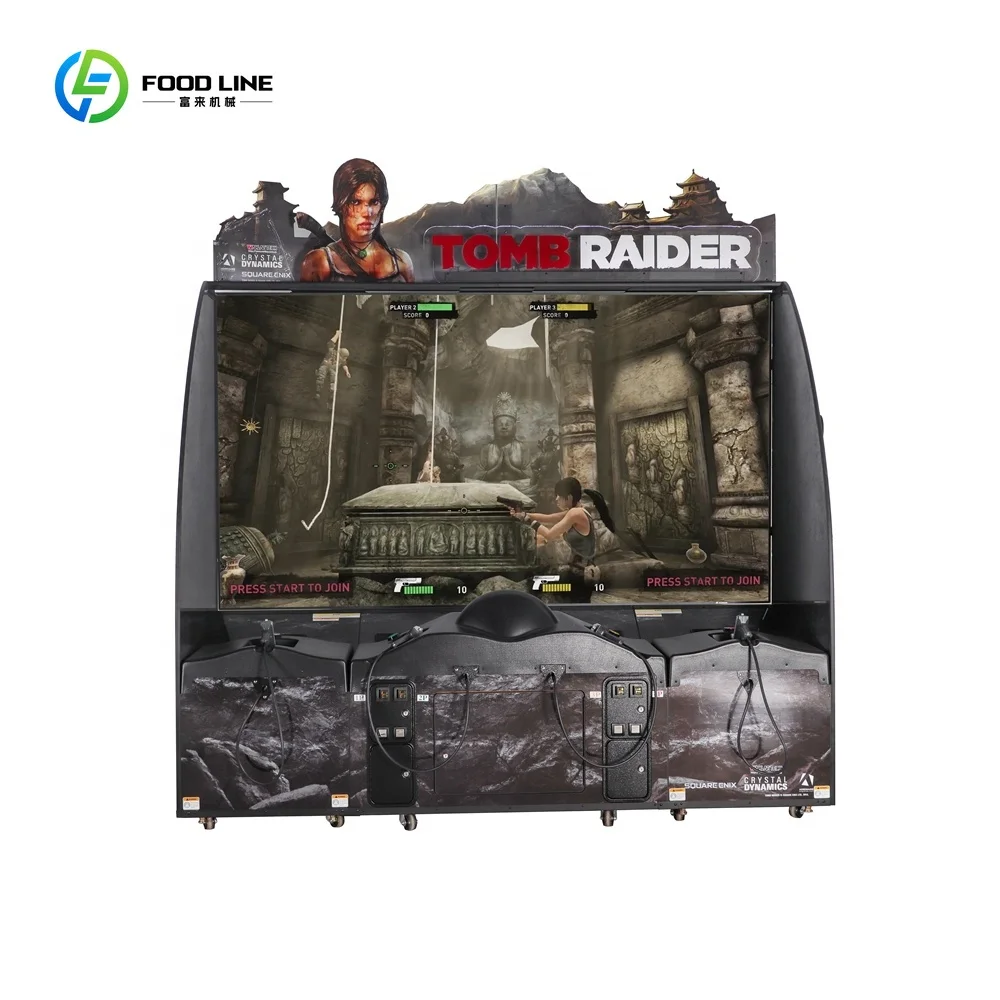 3 Players  Interactive Coin Machine Large Arcade  Machine Gun Shooting Game Machine