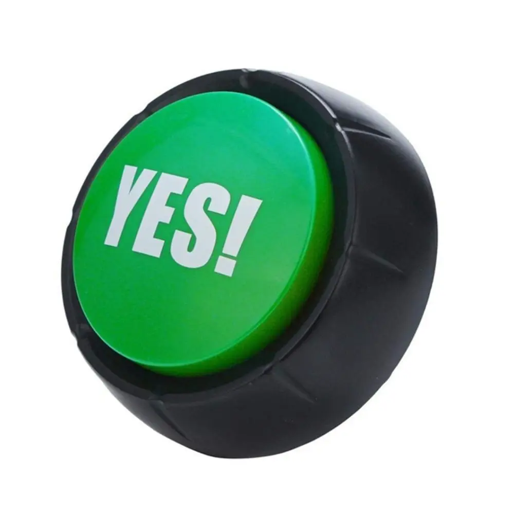 

Funny Interactive Yes No Button Communication Game Show Maybe Sorry Button Multifunctional Sound Prop Answer Buzzers Dog Talking