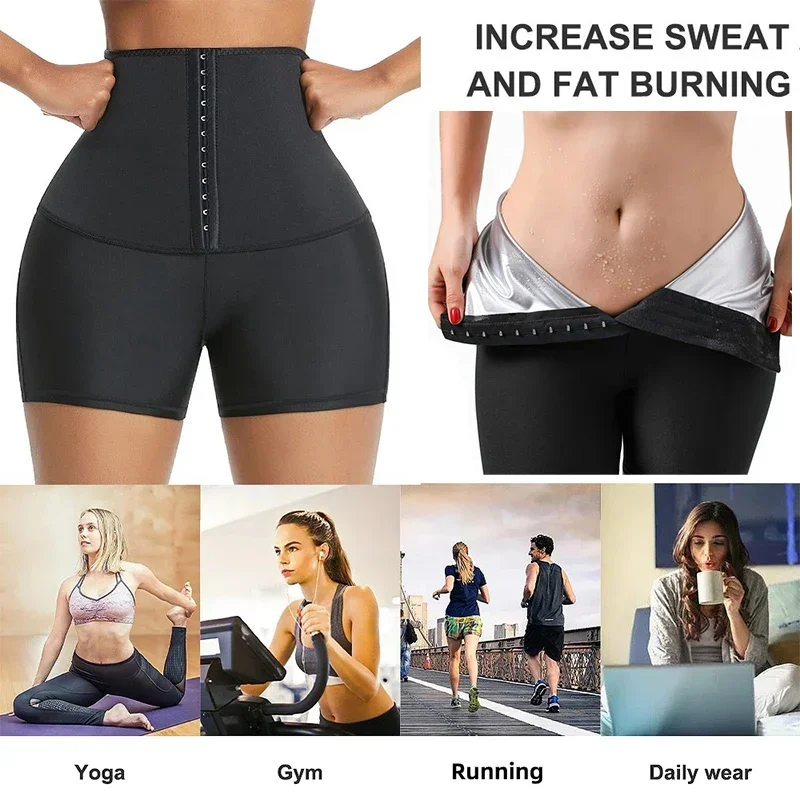 Sauna Pants Body Shaper Shorts Weight Loss Slimming Shapewear Women Waist Trainer Tummy Hot Thermo Sweat Leggings Fitness