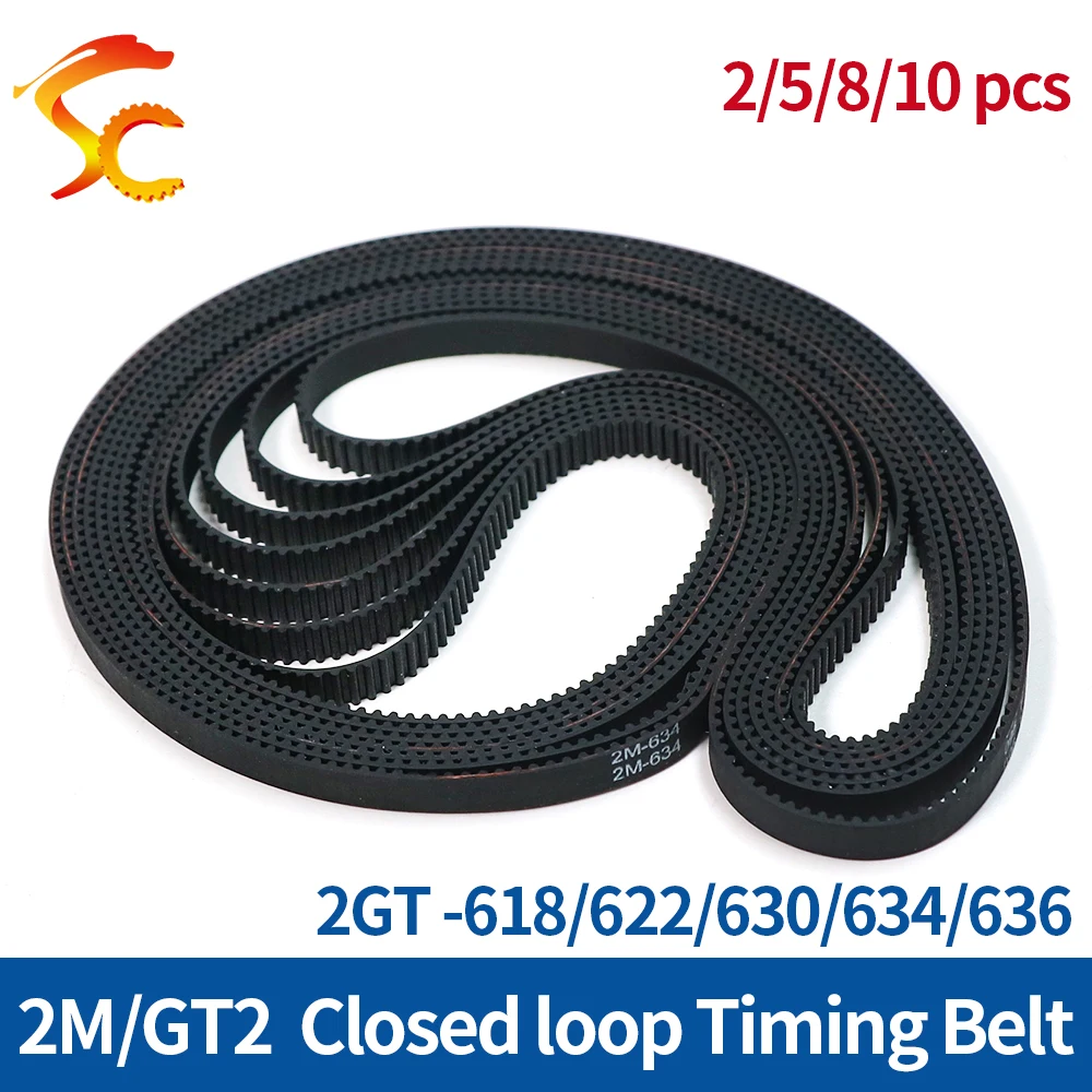 

3D printers Timing Belt Length 618/622/630/634/636mm Width 6/9/10/15mm Closed Loop Synchronous Belts