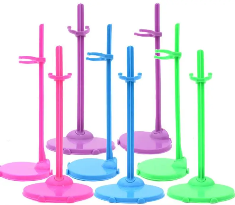 100Pcs Colorful Stand Support for Barbie Dolls Clear Color Dolls Toy Stand Support Prop Up Mannequin Model Display ni147