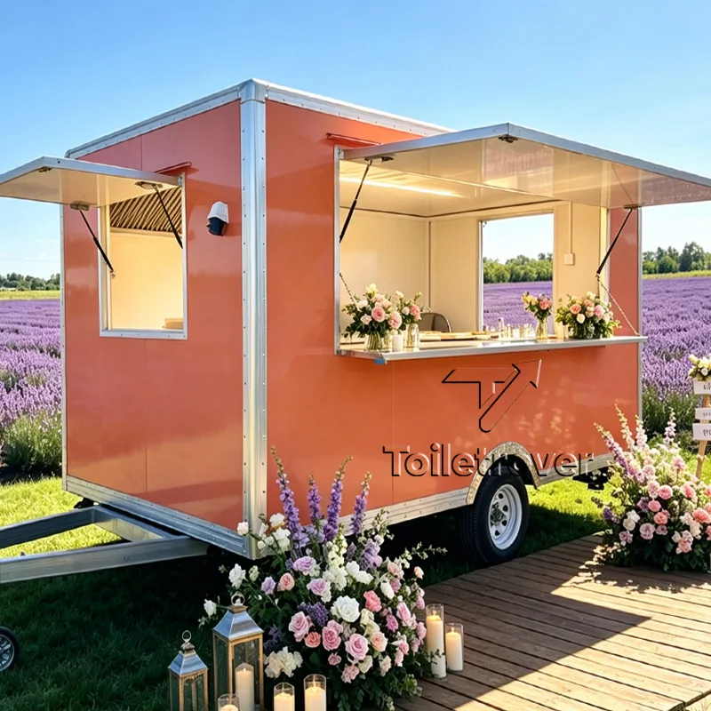 

Customized Fully Equipped Food Truck Mobile Catering Trailer Outdoor Beer Ice Cream Coffee Cart Mobile Food Trailer Food Truck