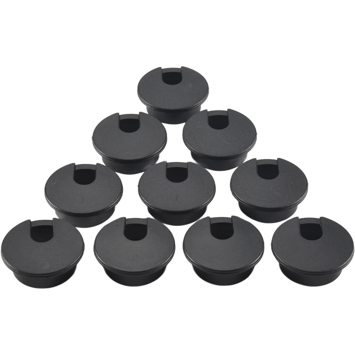 New 10 pcs 35mm black cable grommet cable outlet desk table wire