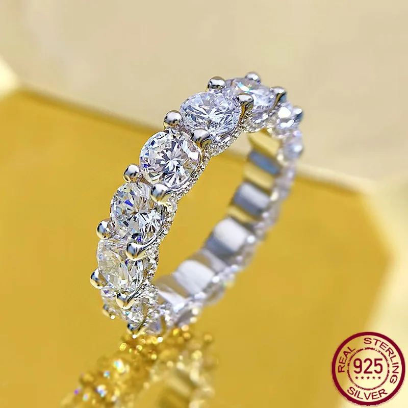 

Новое серебряное кольцо S925 5 мм с бриллиантом из пеньковой веревки, импортное высокоуглеродистые бриллианты, женское европейское и американское универсальное модное кольцо