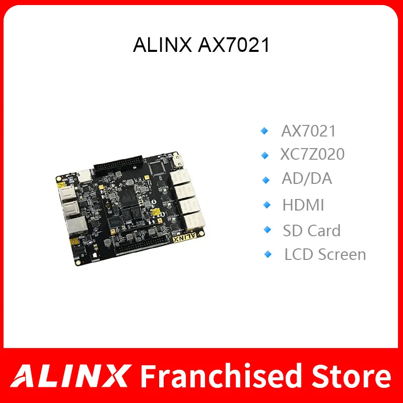 ALINX AX7021 Brand Xilinx Zynq-7000 Artix-7 FPGA SoC Zynq XC7Z020 Development Board32G EMMC 5 Ports Ethernet Zedboard