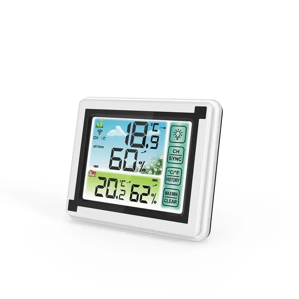 

Home Weather Monitoring Color Touchscreen Display 3 Sensor Monitoring Color Screen Weather Monitor Indoor Outdoor Monitoring