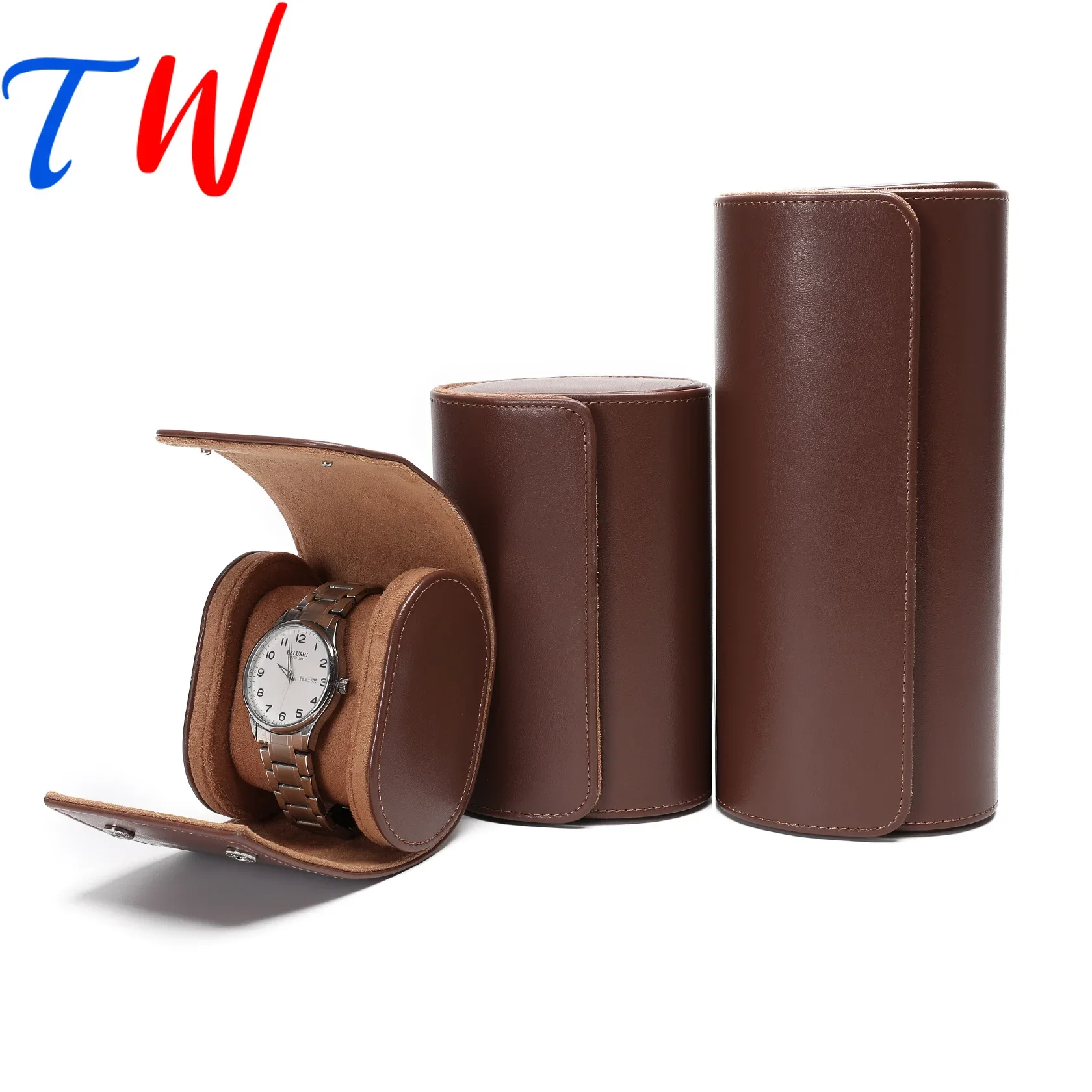 1/2/3 Slots PU Leather Watch Case Box Nappa Texture Simulation Genuine Leather with Like Feel Customization Logo Dropshipping