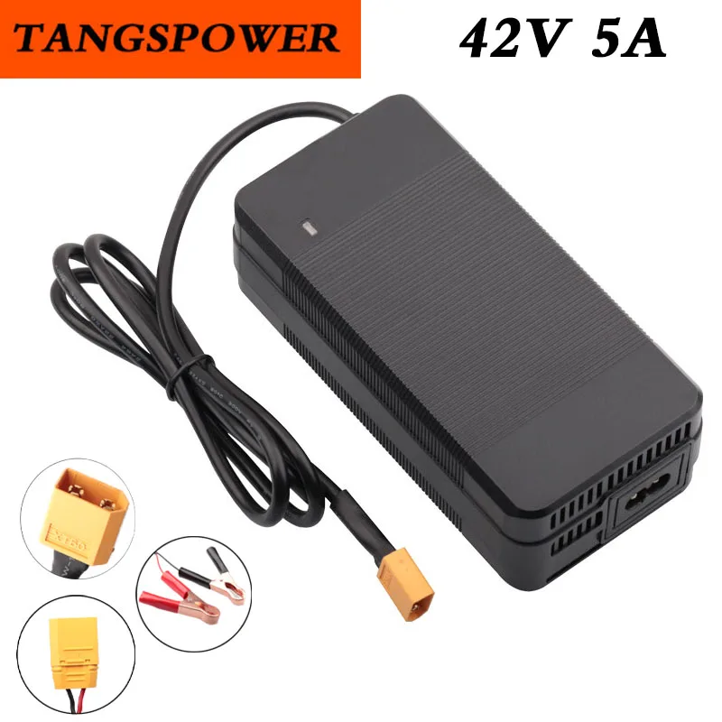 

42V 5A Lithium Battery Charger 10S 36V Li-ion Battery pack charger fast charging XT60/XT90/Clips