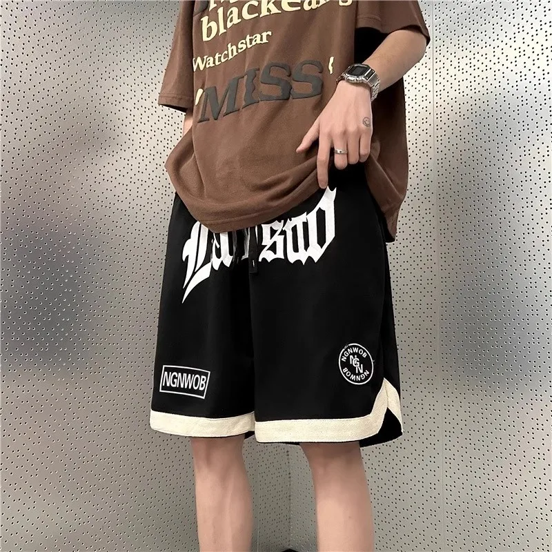 

New 2025 Men's Casual Pants Summer Straight Leg Trendy Loose Sweatpants Versatile Ice Silk Sports Long Trousers