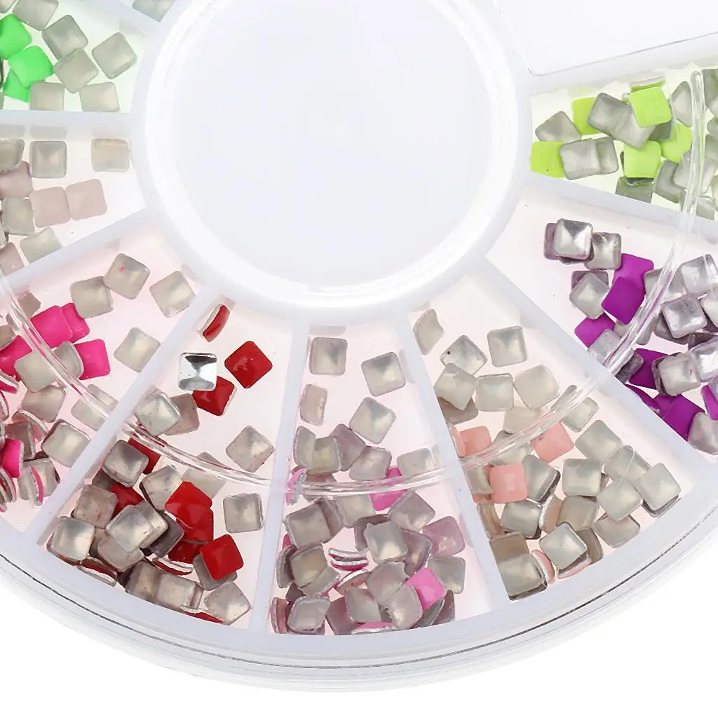 مجموعة مكونة من 500 زخارف لامعة يمكنك صنعها بنفسك على شكل برشام مربع #3