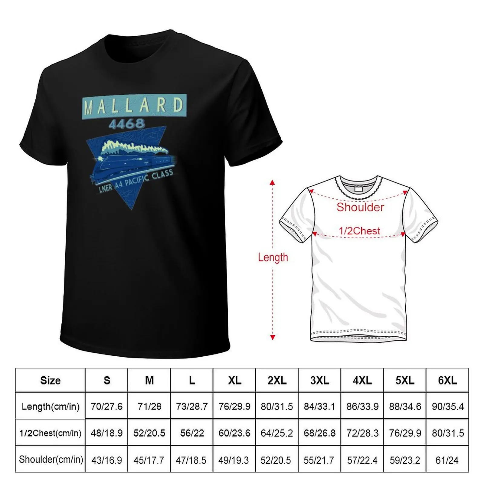 The Legendary Mallard Pacific Class Steam Train Locomotive Engine T-Shirt Outdoor Working T-Shirt