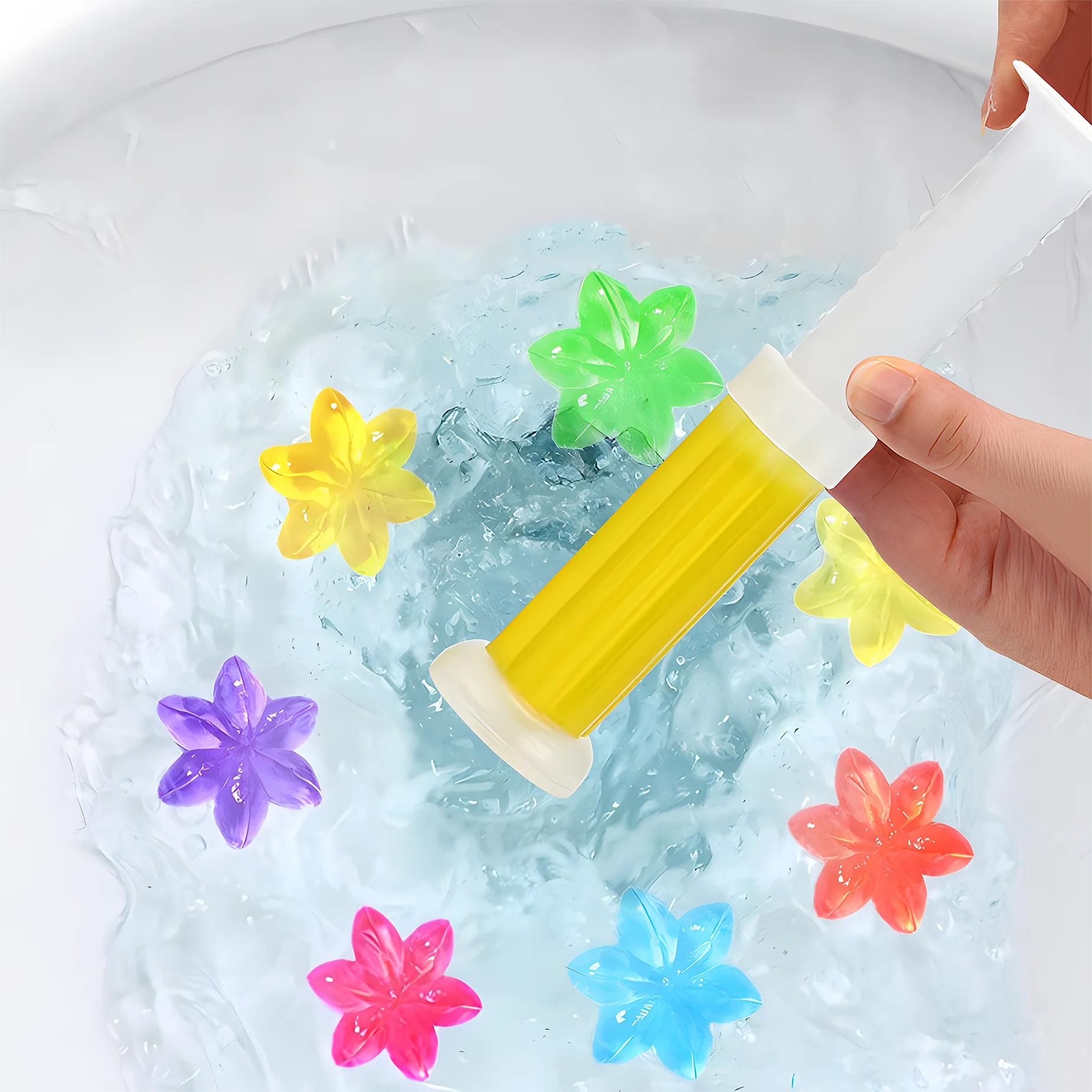 1/2Pcs Flower Toilet Cleaner Gel Syringe Aromatic Drain Toilet Cleaning Detergent Air Freshener Remove Odors Home Bathroom Tools