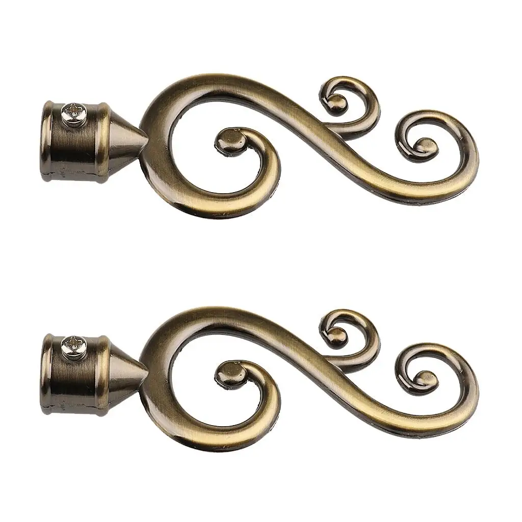 Modern Curtain Rod Finials for 22mm Rods, Unique Selection , 1# Bronze