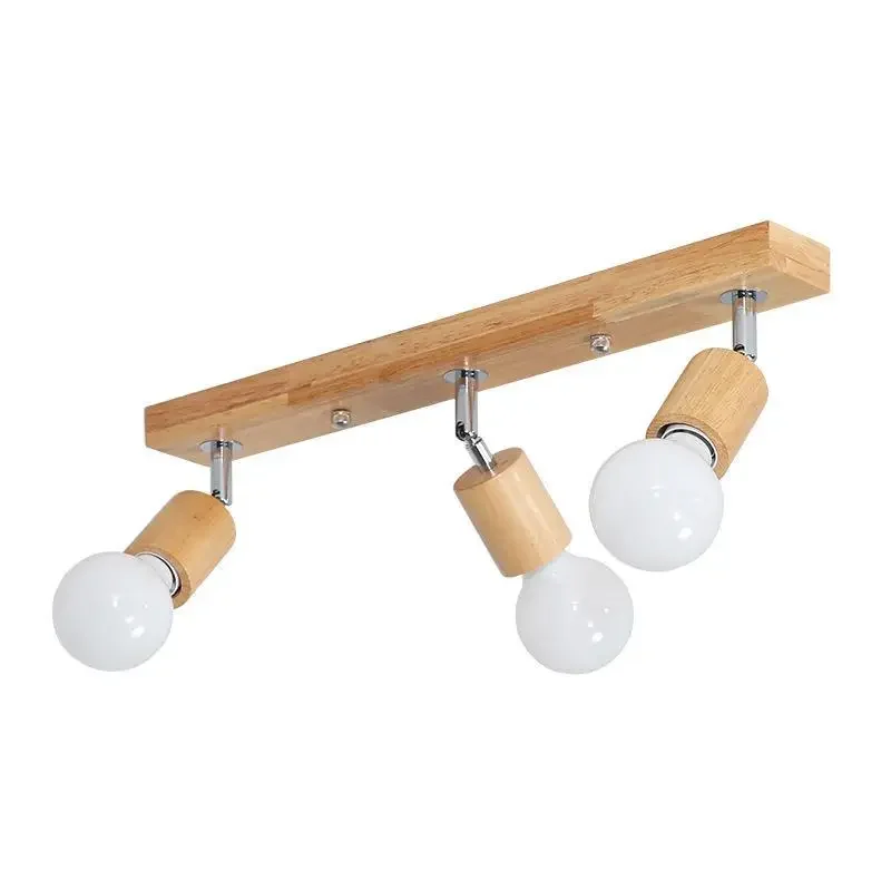 Nordic Holz Deckenleuchte Drehbare Einstellbare Einzelne Drei Köpfe Beleuchtung Wohnzimmer Bekleidungsgeschäft LED Strahler