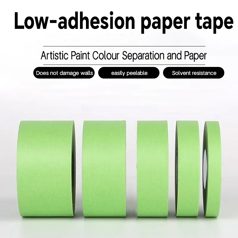 

Green Painters Masking Tape, 25m, DIY Wall and Car Painting, Easy Tear, Clean Release