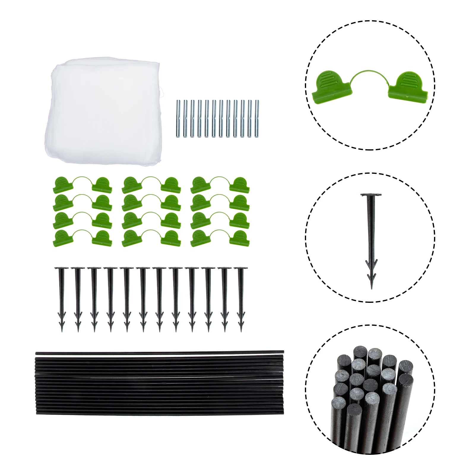 

Insect Net Set Bird Garden Netting Row Cover Hoops Greenhouse Mesh Plants Protection Fruit Trees Vegetables Bushes Shrub Covers