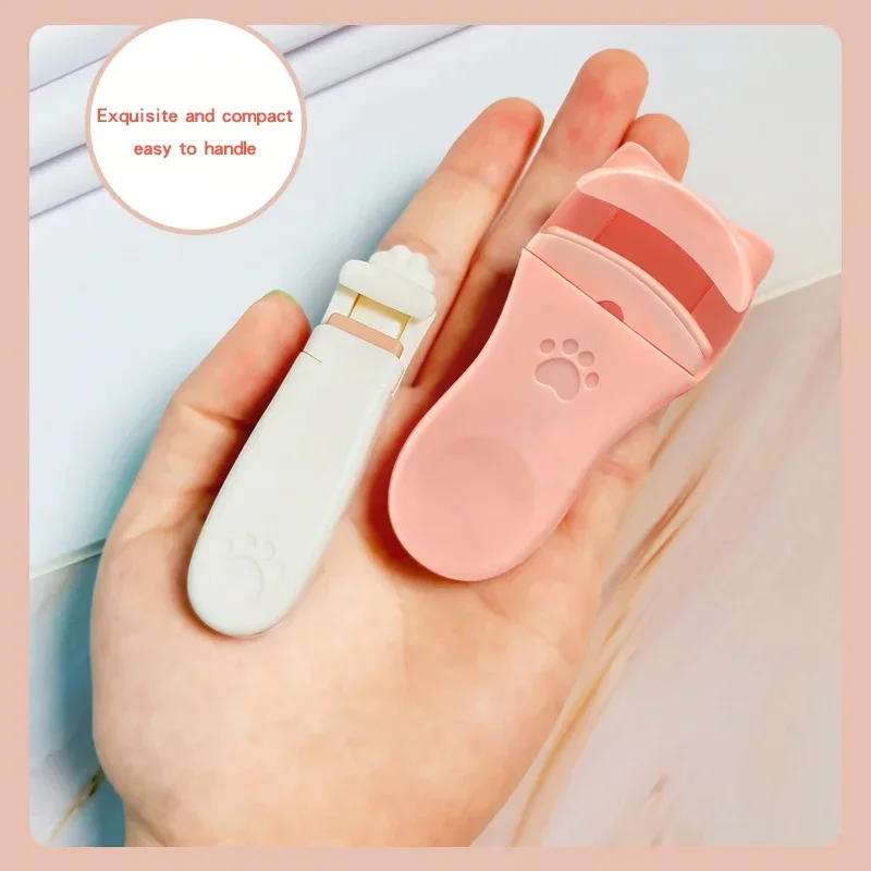 Venta al por mayor, 2 uds., rizador de pestañas con garra de gato, además de ángulo ancho, accesorios de maquillaje de larga duración para mujeres, herramienta que se adapta a todas las formas de pestañas