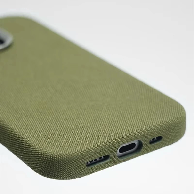 Luksusowe, gładkie etui na telefon z nylonu na iPhone 17 Air 16 15 14 13 Pro Max, ze stopu, z ochroną obiektywu, kompatybilne z MagSafe, bezprzewodowe ładowanie, odporne na wstrząsy. — zdjęcie produktu 6