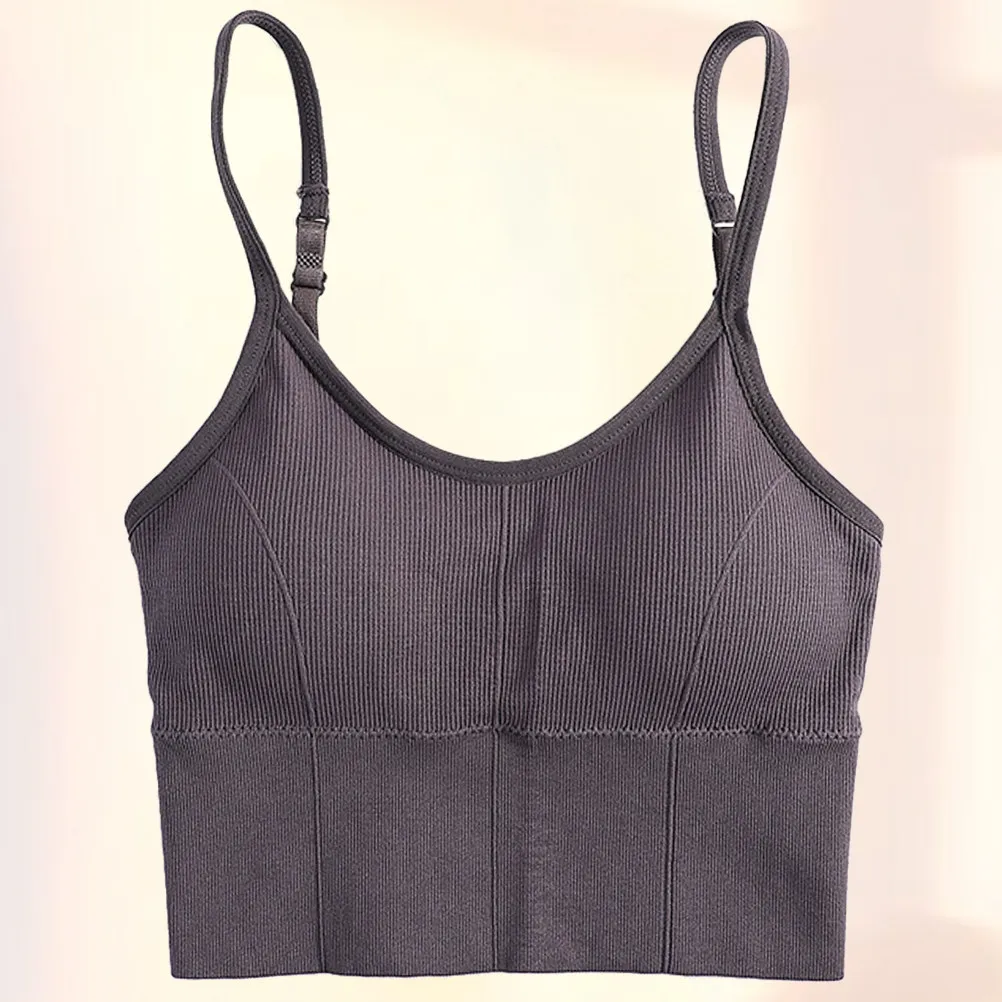 1Pcs Wireless Seamless No Wire Yoga Bra Breathable Sports Bra Stretchy Fitness Underwear Purple Women Underwear