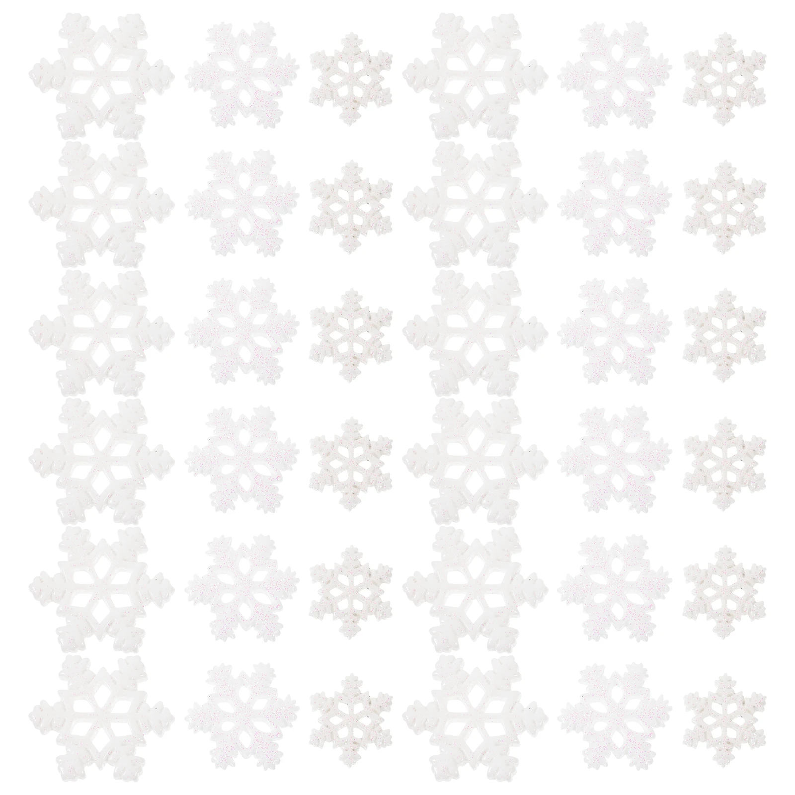 60개 눈송이 참 장식 플라스틱 DIY 공예품 휴대폰 케이스 장식 머리핀 팔찌 보석 제작 웨딩 액세서리