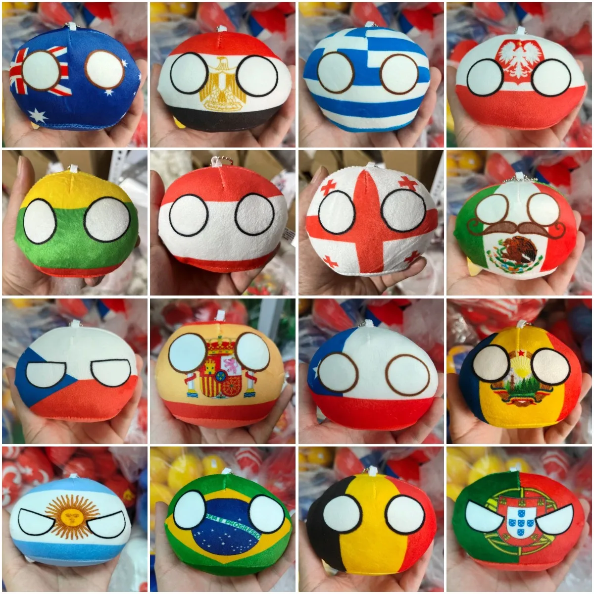 70 styles 10cm Country Ball Plush Toys Polandball Pendant Country Balls Countryball Stuffed Doll Christmas Gifts for Kids