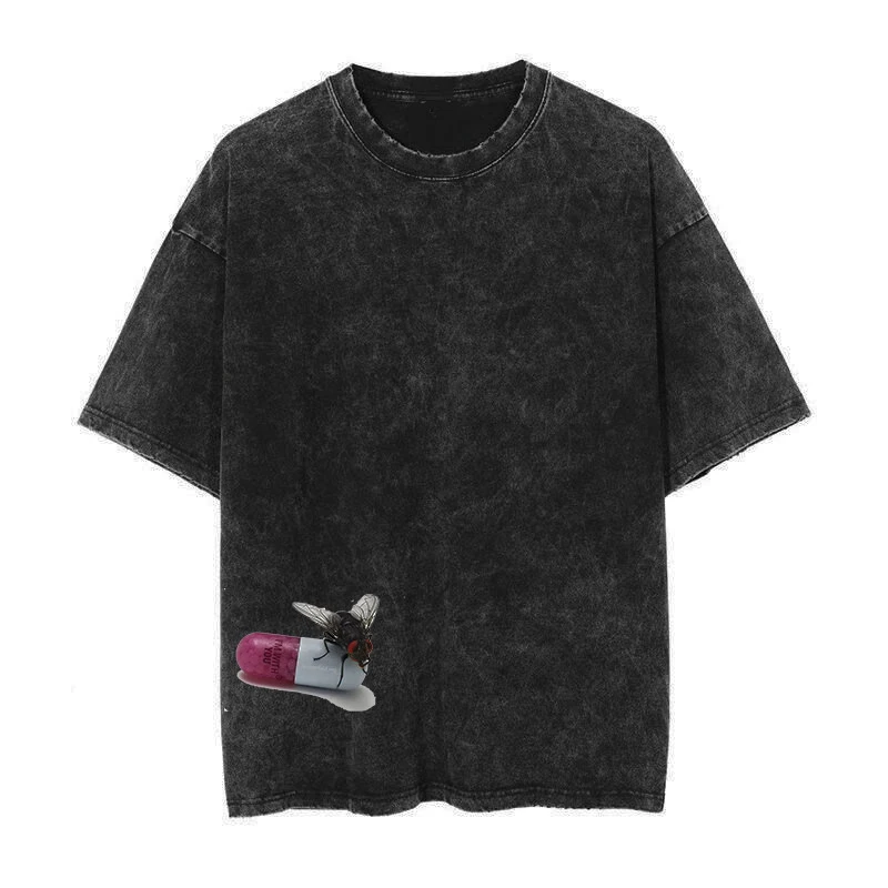 Trend Washed Vintage Cotton Tshirt RED HOT CHILI PEPPERS T-shirt Men Women Hip Hop T Shirt Oversized Streetwear Short Sleeve Tee