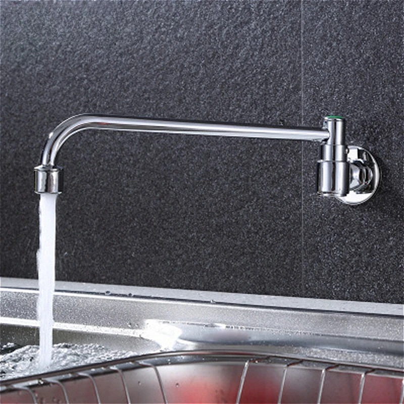 

Kitchen Faucet Stainless Steel Wall Mounted Single Cold Water Faucet Lower Curve Faucet Wall Sink Water Tap Premium Quality