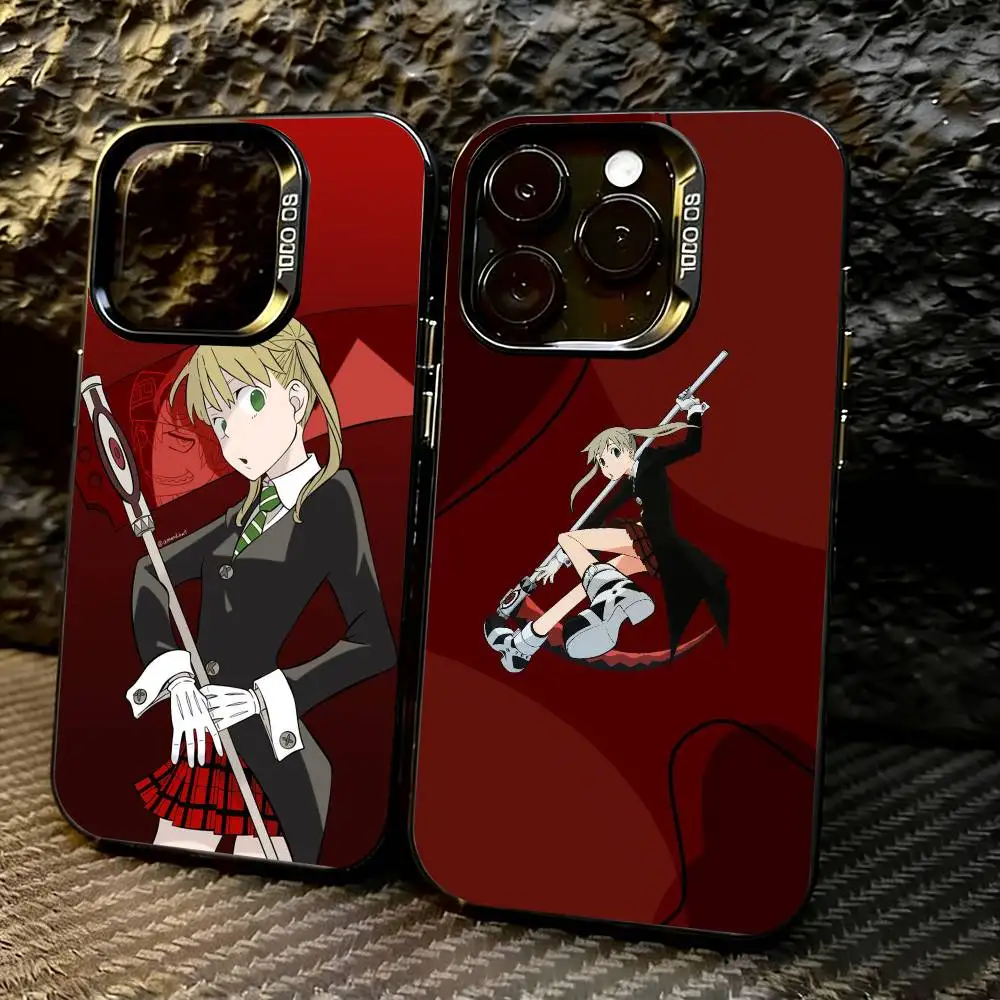 

Soul Evans M-Maka A-Albarn Phone Case For iPhone 17,16,15,14,13,12,11 Plus,Pro Max,XS,Colored Silver Plated Inside Cover